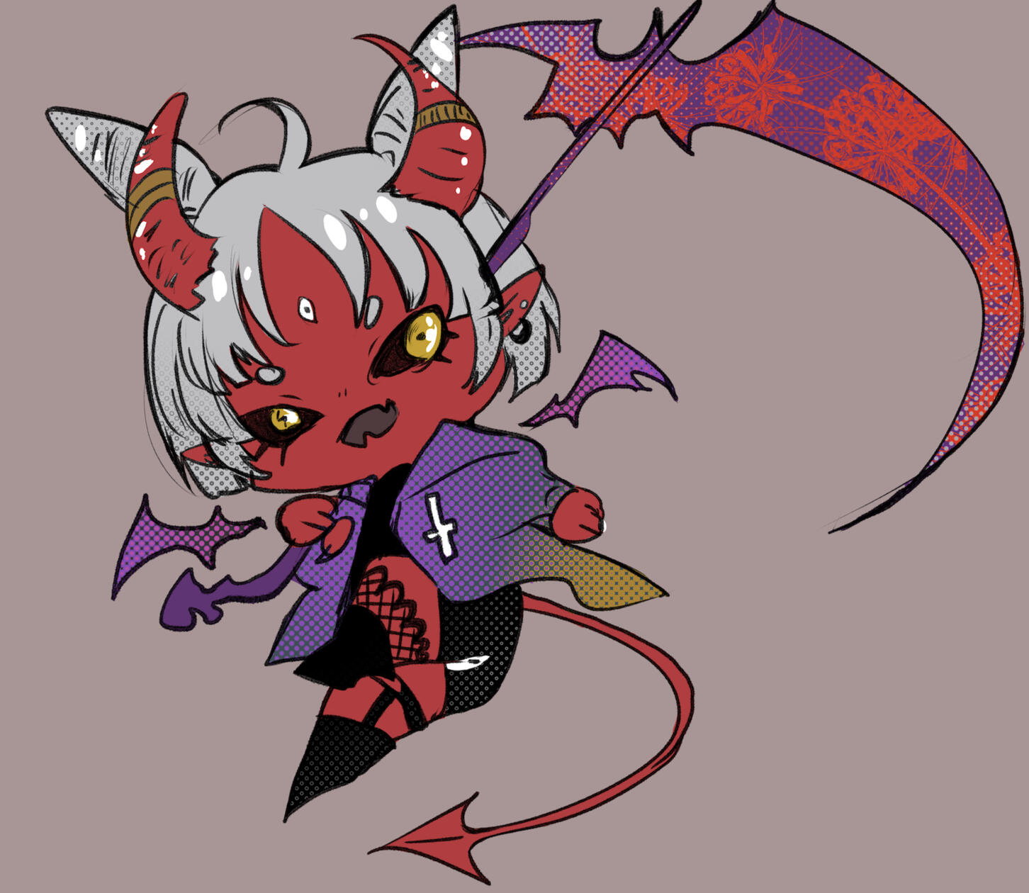 Demon Chibi OC with scythe